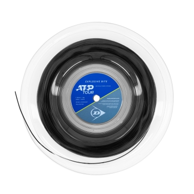 Dunlop struna tenisowa Explosive Bite (trwałość + spin) ATP Tour czarna 200m rolka